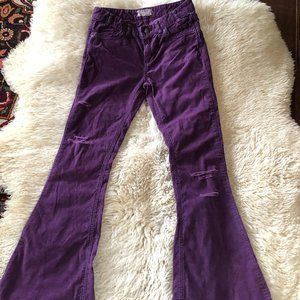 Very Groovy Free People festival purple bell bottoms